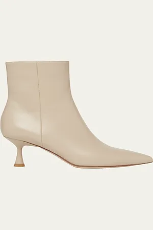 Gianvito Rossi Calfskin Zip Ankle Booties
