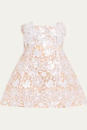 Retrofete Alira Strapless Sequined Lace Mini Dress