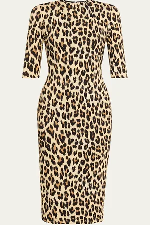 ALICE+OLIVIA Delora Fitted Mock-Neck Dress