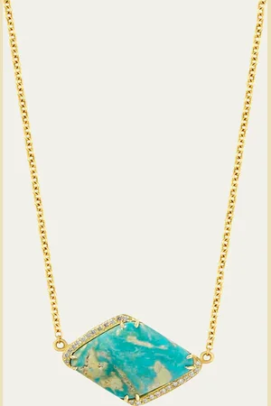 JIA JIA Nevada Mona Lisa Turquoise and Diamond Yin Yang Necklace