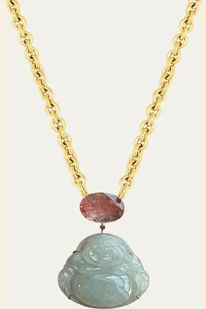 JIA JIA Happy Buddha Jumbo Tourmaline Necklace