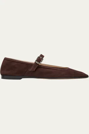 Le Monde Beryl Suede Mary Jane Ballerina Flats