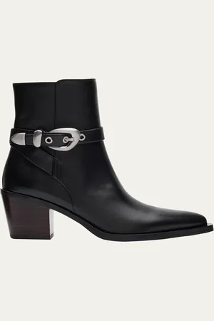 Stuart Weitzman Maven Leather Western Booties