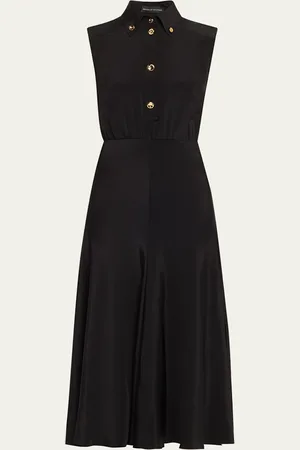 BRANDON MAXWELL Sleeveless Button Down Shirtdress
