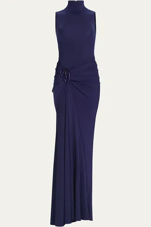 Silvia Tcherassi Bogna Gathered Jersey Maxi Dress