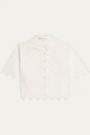 Frame The Deco Eyelet Top