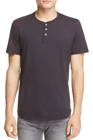 Graham & Spencer Velvet Fulton Scallop Hem Henley Tee