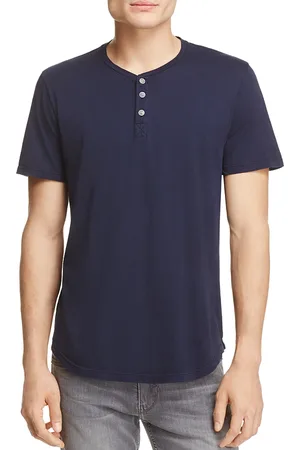 Graham & Spencer Velvet Fulton Scallop Hem Henley Tee