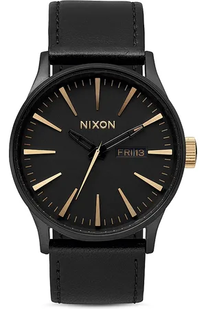 Nixon Sentry Leather Watch, 42mm
