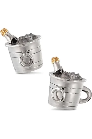 Jan Leslie Sterling Champagne Bucket Cufflinks