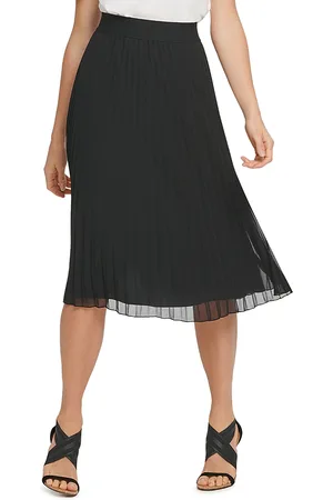 DKNY Pull-On Pleated Skirt