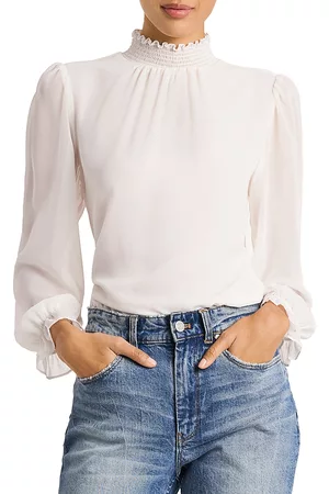 1. STATE Smocked Neck Blouse