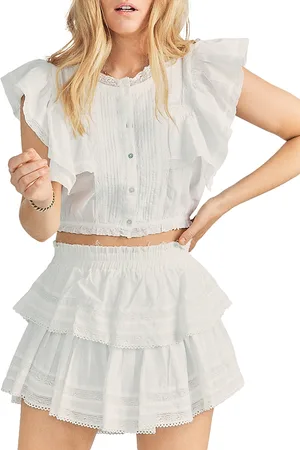 LOVESHACKFANCY Ruffled Mini Skirt