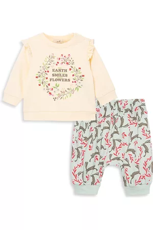 Peek Kids Sets - Girls' Graphic Top & Pants Set - Baby