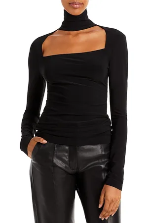 Norma Kamali Cut Out Turtleneck Top