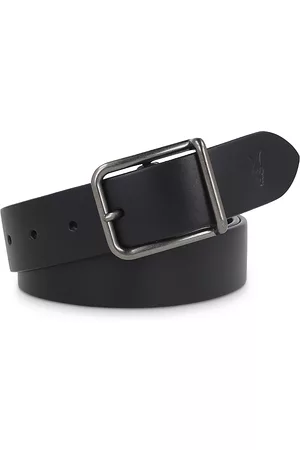 AllSaints Men's Bar Buckle Leather Belt