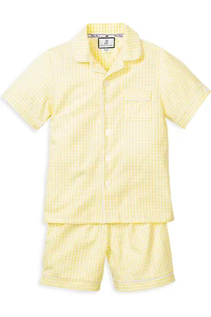 Petite Plume Unisex Gingham Classic Pajama Shorts Set