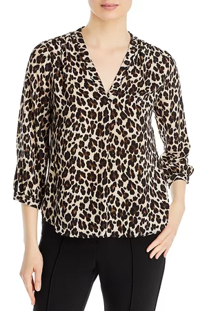 Vince Camuto Leopard Print V-Neck Blouse