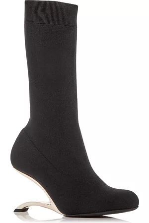 Alexander McQueen Women's Knit High Heel Boots