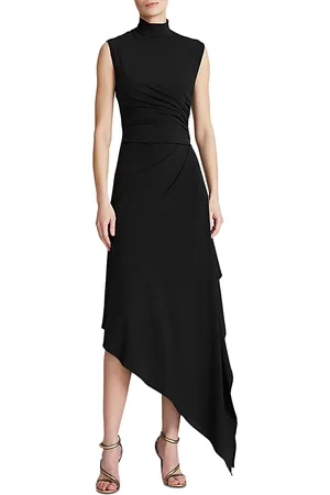 Halston Heritage Layla Asymmetric Midi Dress