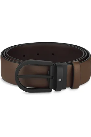 Montblanc Horseshoe Buckle Leather Belt