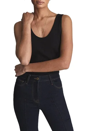 Reiss Violet Ribbed Tank Top