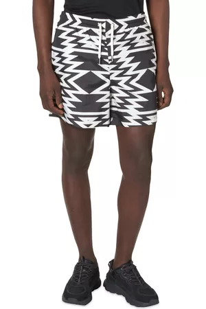 Moncler Men Swim Shorts - Geometric Print Swim Trunks