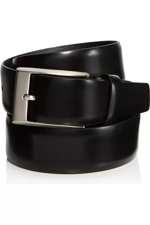 CANALI Men Belts - Men's Shiny Smooth Leather Belt