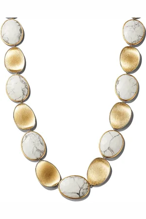 Marco Bicego 18K Yellow Gold Lunaria Howlite Petal Necklace, 17.75