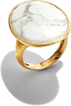 Marco Bicego 18K Yellow Gold Lunaria Howlite Cocktail Ring