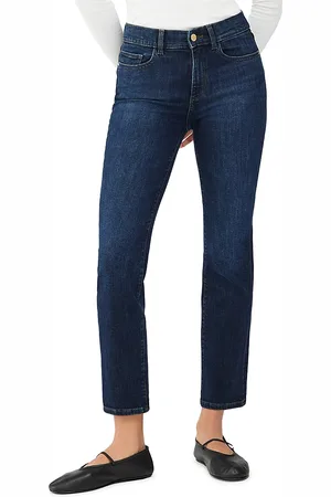 DL1961 Mara Straight Mid Rise Instasculpt Ankle Jeans in