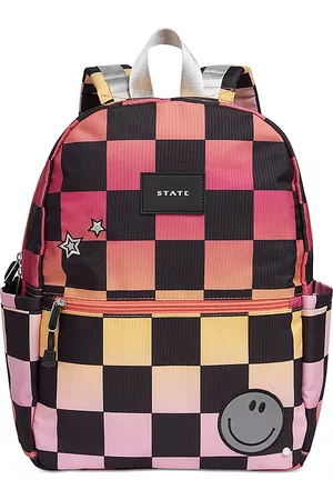 State Of Elevenate Kane Kids Unisex Ombre Checkered Travel Backpack