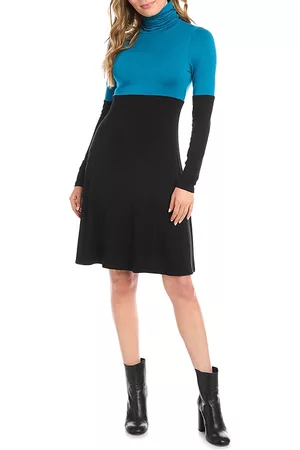 Karen Kane Colorblocked Turtleneck Dress