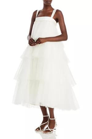 Amsale Women Dresses - Tiered Tulle Trapeze Dress