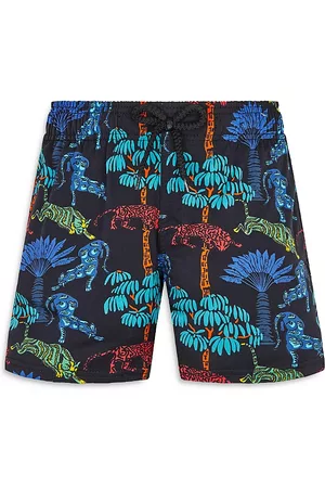 Vilebrequin Boys Swim Shorts - Boys' Tiger Leap Stretch Printed Regular Fit Swim Trunks - Little Kid, Big Kid