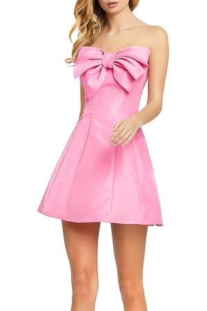 Mac Duggal Strapless Bow Mini Dress