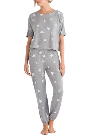 Honeydew Sun Lover Lounge Set in Heather Gray Stars