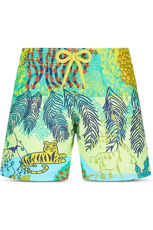 Vilebrequin Boys' Rousseau Jungle Print Swim Trunks