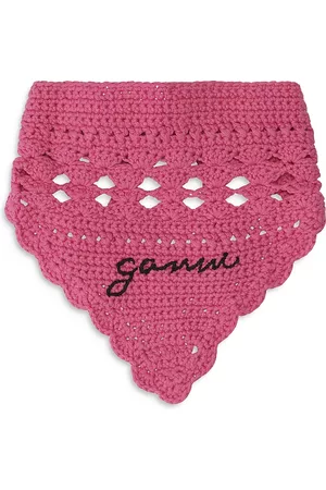 Ganni Crocheted Organic Cotton Bandana