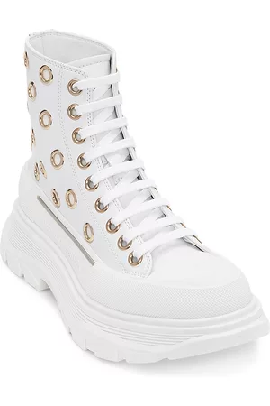 Alexander McQueen Women's Eyelet Platform Combat Boots