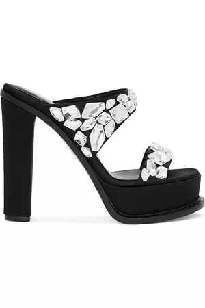 Alexander McQueen Women's Crystal Embellished Platform Sandals