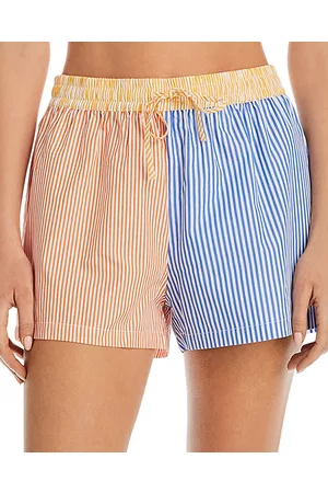 Solid The Charlie Color Block Stripe Swim Cover-Up Shorts