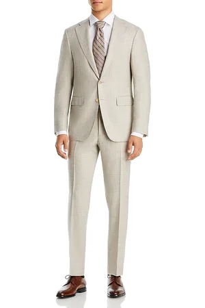 CANALI Capri Slim Fit Melange Solid Suit