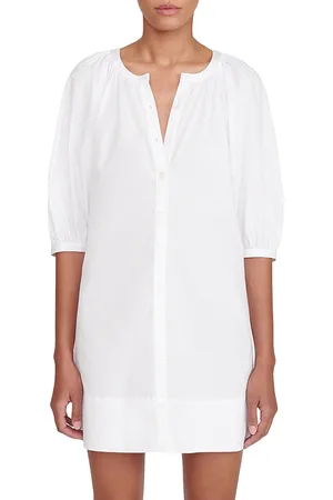 Staud Vincent Button Front Mini Dress