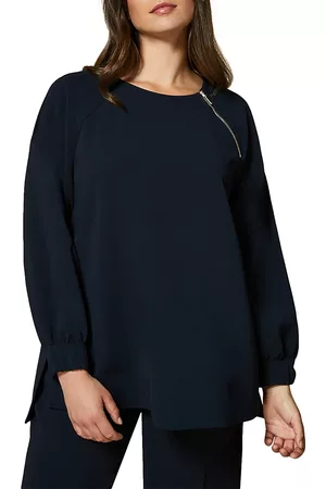 Persona by Marina Rinaldi Fatato Zip Trim Top