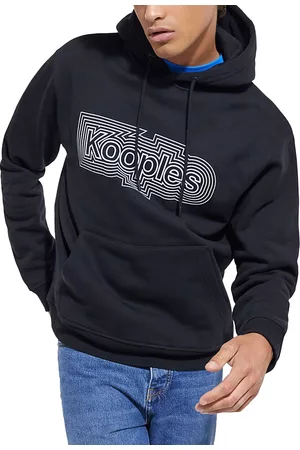 The Kooples Loose Fit Logo Graphic Pullover Hoodie