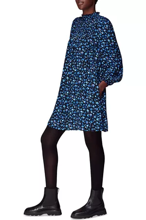 Whistles Women Printed Dresses - Blurred Floral Trapeze Dress
