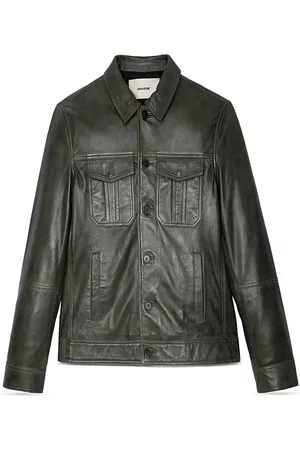 Zadig & Voltaire Men Leather Jackets - Lasso Leather Jacket