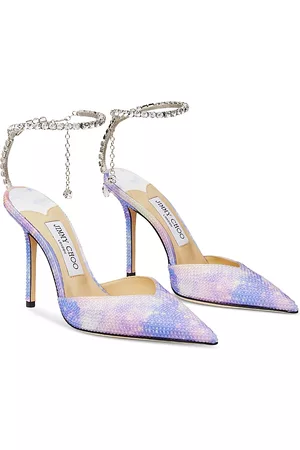 Jimmy Choo Women's Saeda Crystal Embellished Pointed Toe Pumps