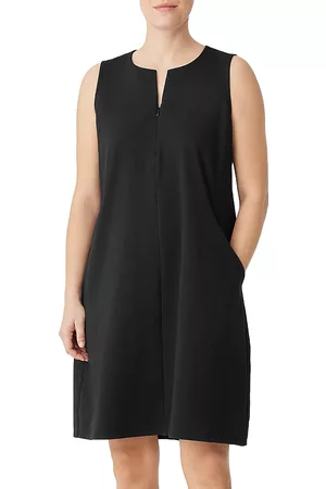Eileen Fisher Women Sleeveless Dresses - Sleeveless Zip Front Shift Dress